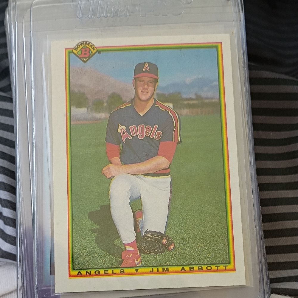 Baseball Trading Card - Angels Player Jim Abbott Rc